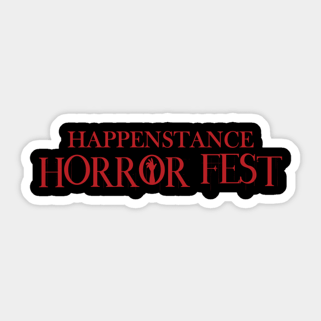 Happenstance Horror Fest Red Logo Sticker by Happenstance Horror Fest